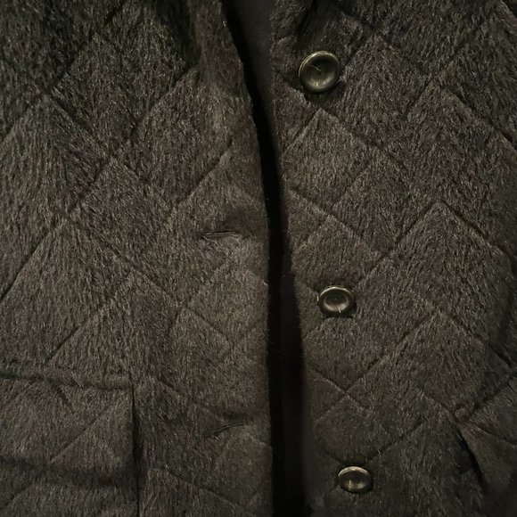 Black Quilted Agnona Jacket - Picture 4 of 7